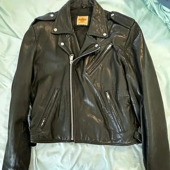 Vintage 90’s Hard Rock Cafe Leather Motorcycle Biker Jacket MIAMI. Sz: S. - Picture 6 of 16